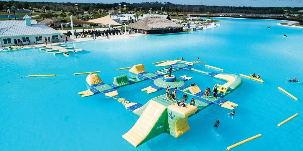 The Lagoon at Epperson by Crystal Lagoons is the largest pool in the U.S.