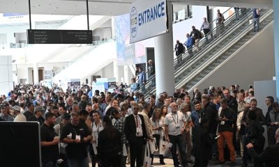 Crowd of attendees waiting to enter the PSP Deck Expo in Las Vegas