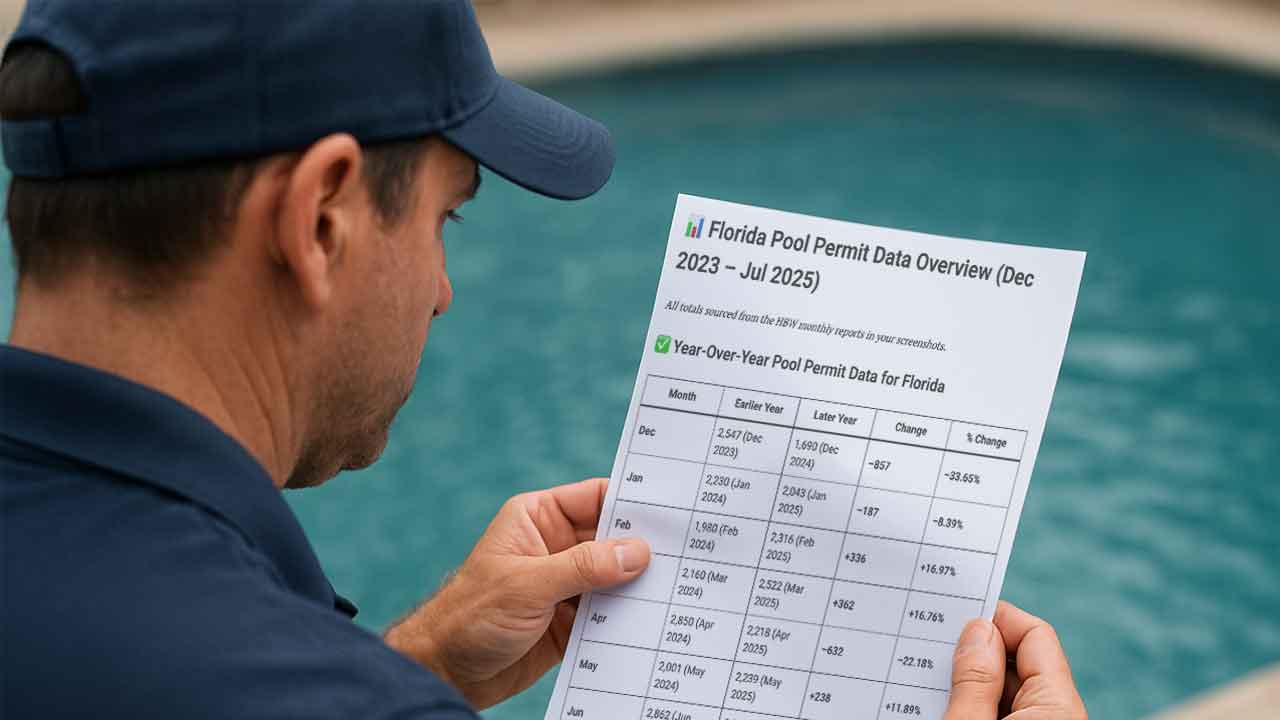 Florida Pool Permits Down Roughly 5% - A Look at the Numbers